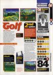 Scan of the review of Mario Golf published in the magazine 64 Magazine 29, page 2