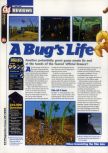 Scan of the review of A Bug's Life published in the magazine 64 Magazine 29, page 1