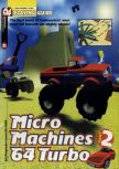 Scan de la soluce de Micro Machines 64 Turbo paru dans le magazine 64 Magazine 29, page 1