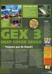 Scan of the review of Gex 3: Deep Cover Gecko published in the magazine X64 23, page 2