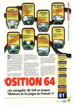 Scan of the review of F1 Pole Position 64 published in the magazine Magazine 64 01, page 2