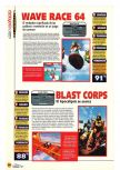 Scan of the review of Blast Corps published in the magazine Magazine 64 01, page 1