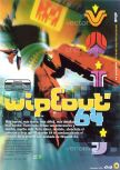Scan of the preview of WipeOut 64 published in the magazine Magazine 64 11, page 10