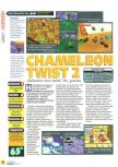 Scan of the review of Chameleon Twist 2 published in the magazine Magazine 64 16, page 1