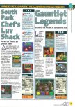 Scan of the preview of South Park: Chef's Luv Shack published in the magazine Magazine 64 21, page 1