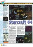 Scan of the preview of Starcraft 64 published in the magazine Magazine 64 33, page 9