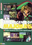 Scan of the review of The Legend Of Zelda: Majora's Mask published in the magazine Magazine 64 37, page 1
