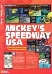 Scan du test de Mickey's Speedway USA paru dans le magazine Magazine 64 38, page 1
