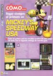Scan of the walkthrough of Mickey's Speedway USA published in the magazine Magazine 64 42, page 1